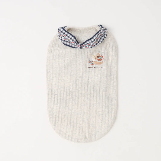 Moncheri Cool Neck Ribbon Sweets Logo Sleeveless Top, Navy