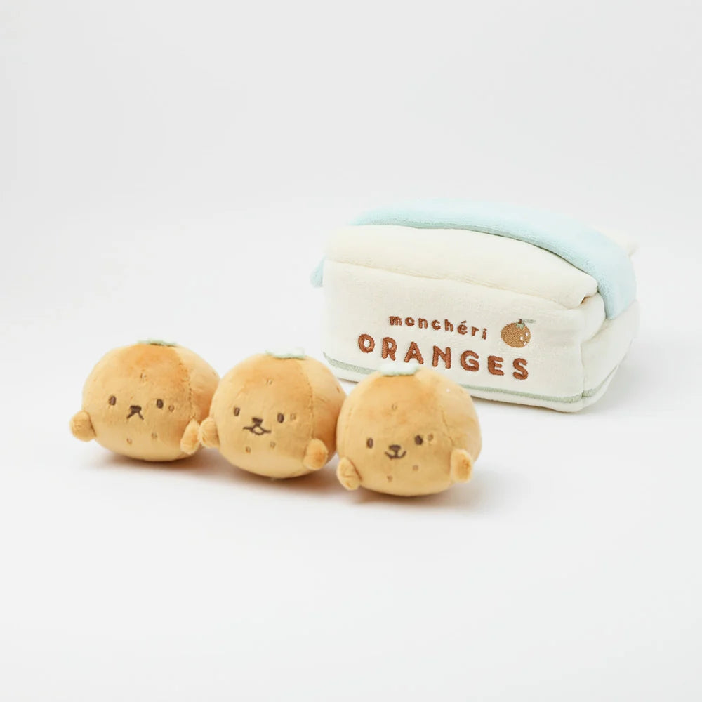 Moncheri Cardboard Mandarin Orange Nosework Toy Set
