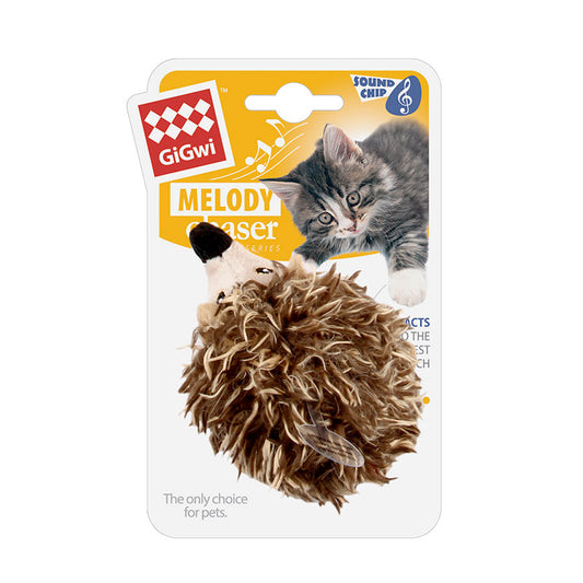 GiGwi Melody Chaser Hedgehog with Motion Activated Sound Chip