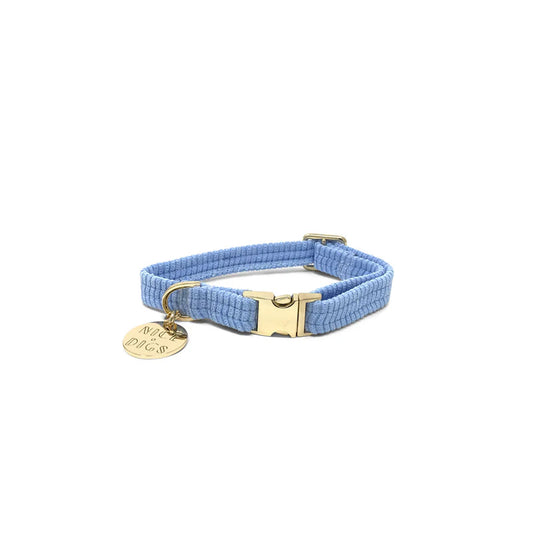 Nice Digs Cord Dog Collar, Forget Me Not
