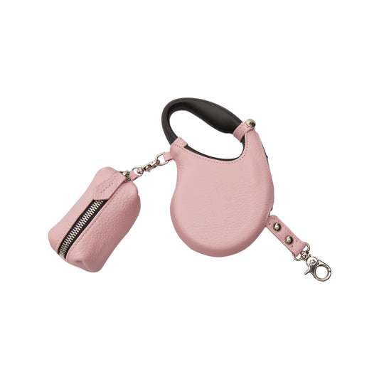 Maltipoo World Retractable Leash + Small Bag, Pink