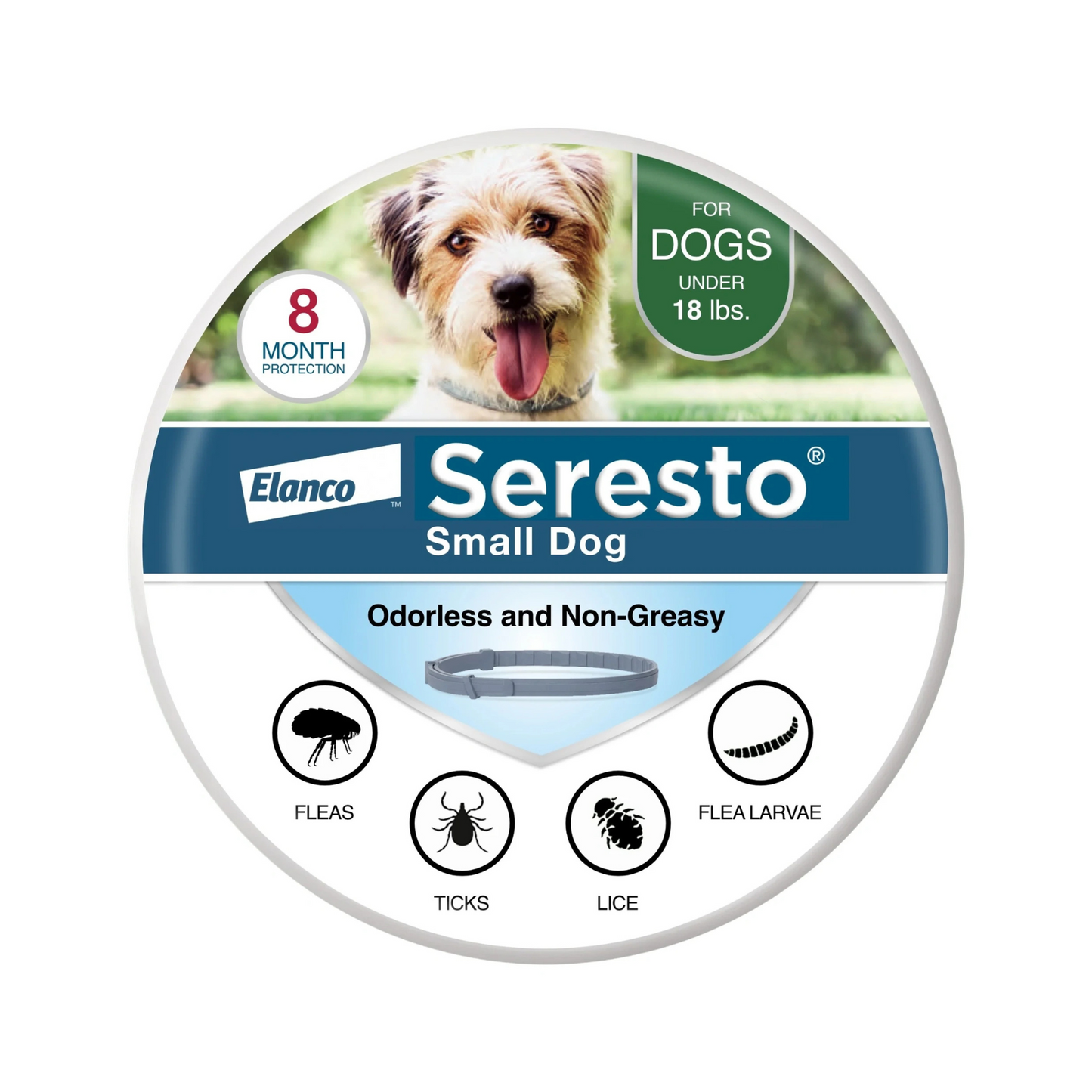 Seresto Small Flea & Tick Treatment & Prevention Collar for Dogs Under 8 kg