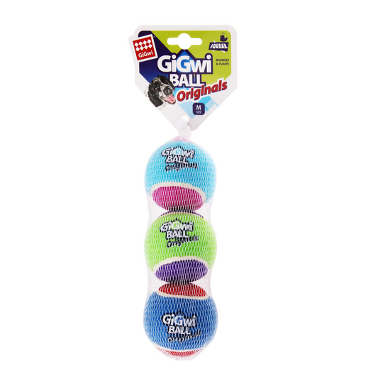 GiGwi Tennis Ball 3 pcs with Different Colour in 1 pack, Medium