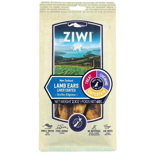 ZIWI Peak Lamb Ears Liver Coated Dog Treats, 60 g