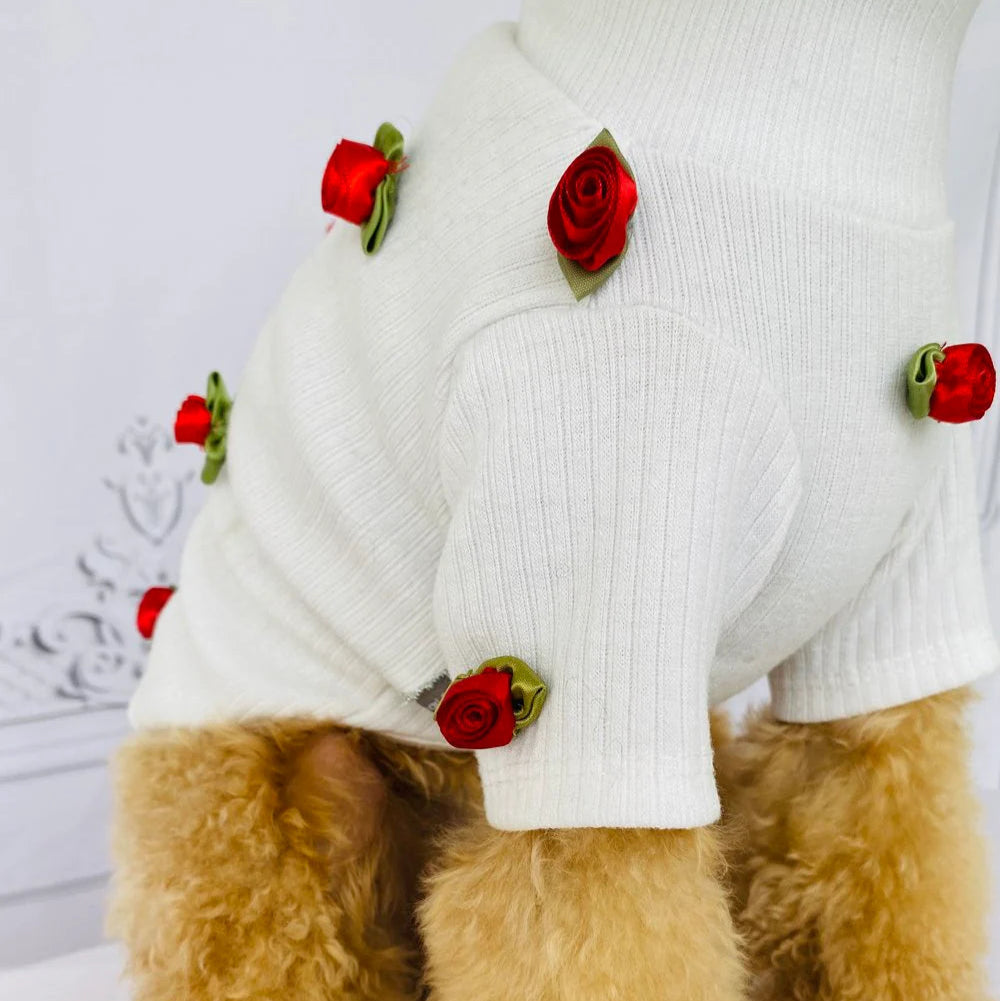 Pearl and Prince Rosebud Pet Sweater