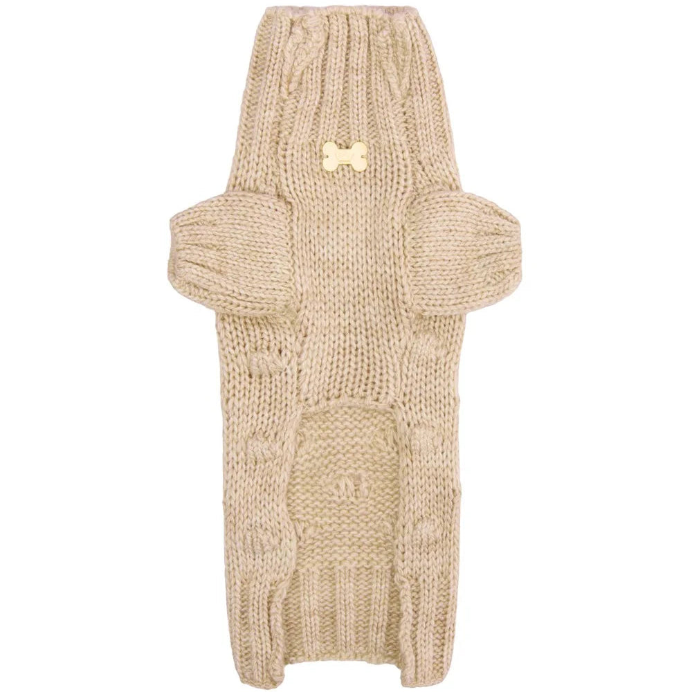 Maltipoo World Bubble Sweater, Beige