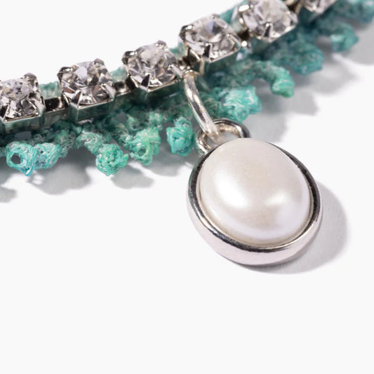 Pearl and Prince Birthstone Tennis Necklace – June Pearl (23 cm)