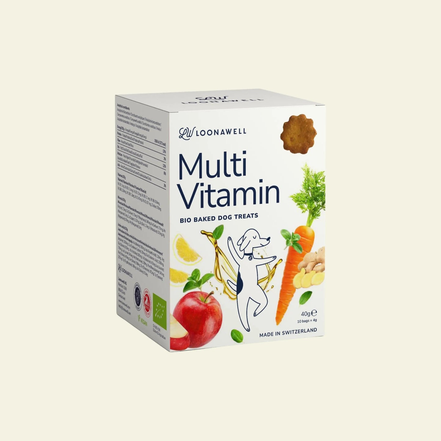 Loonawell Multi Vitamin Organic Baked Dog Treats, 40 g