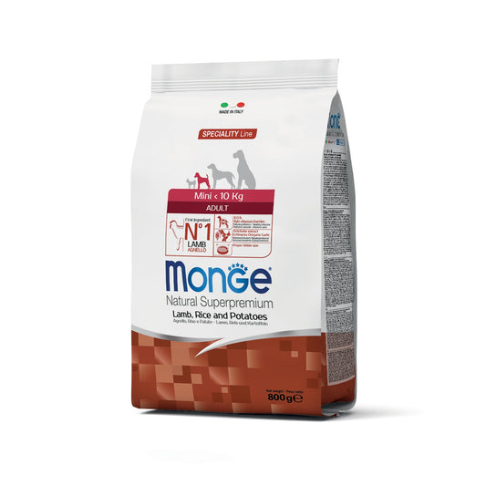 Monge Mini Adult Monoprotein Lamb with Rice and Potatoes, 800 g