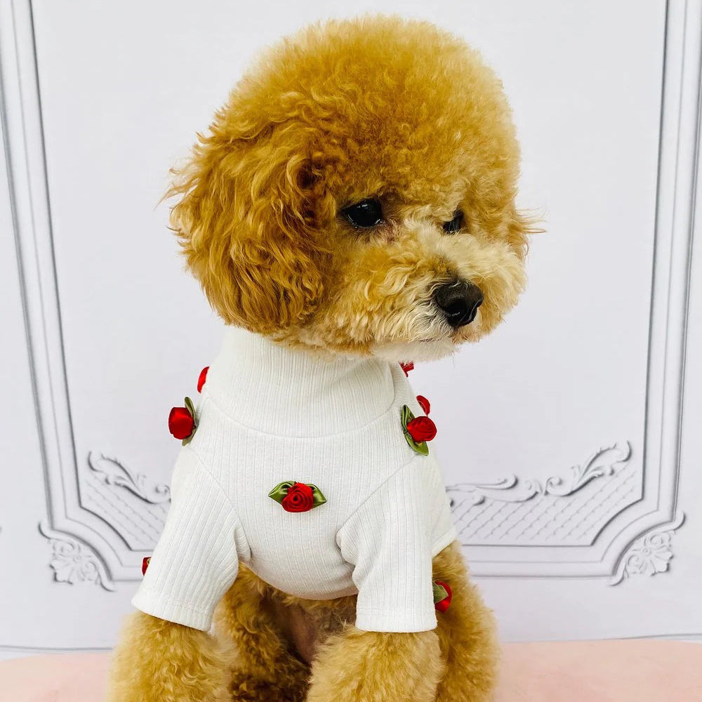 Pearl and Prince Rosebud Pet Sweater